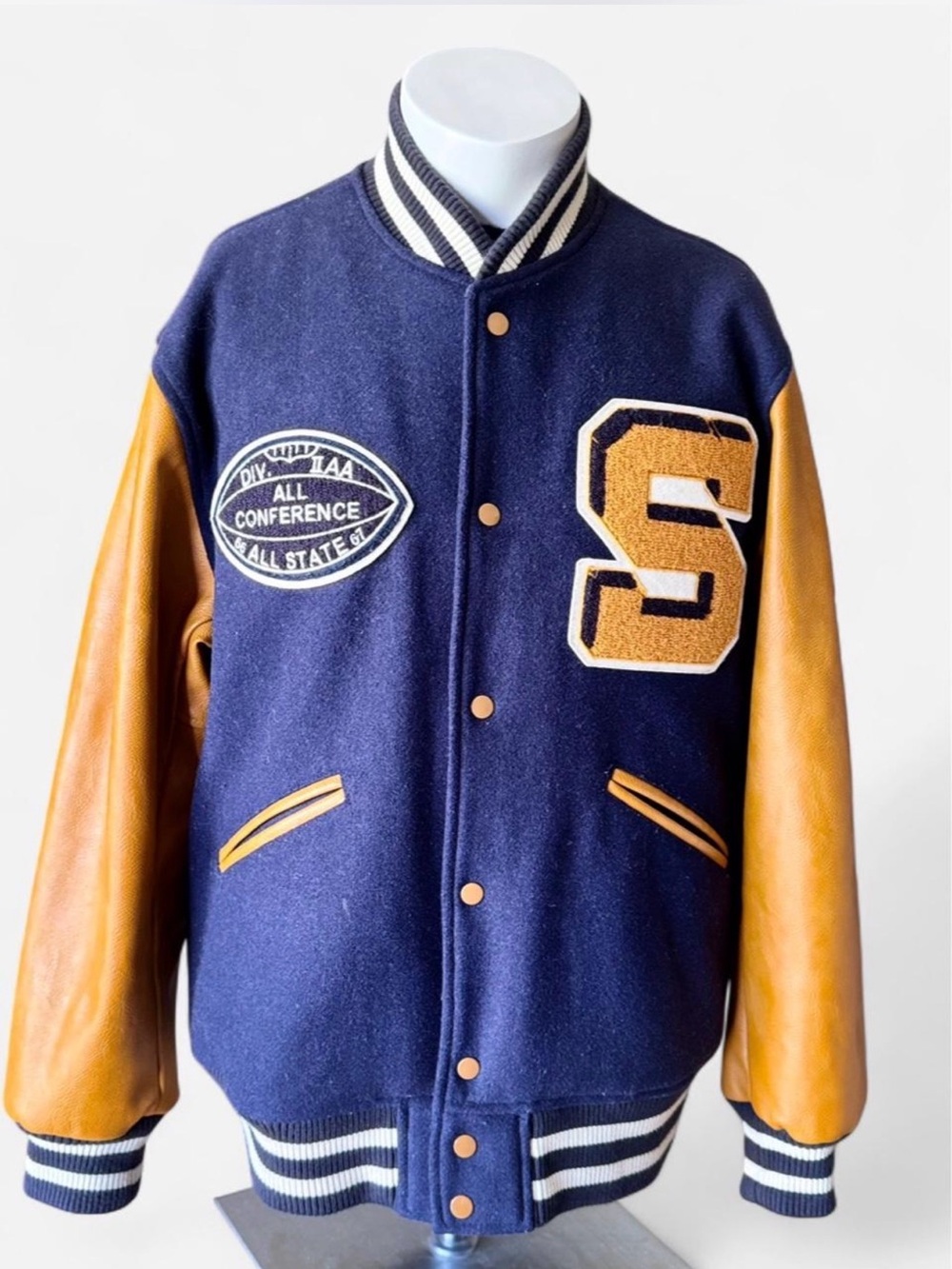 St Michael Wildcat HOUSTON Stadium Jumper /Varsity Jacket 2XL Vintage